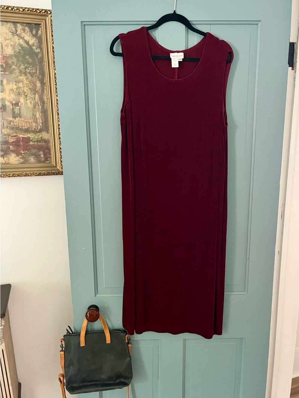 Coldwater Creek Sleeveless Midi Dress in Wine